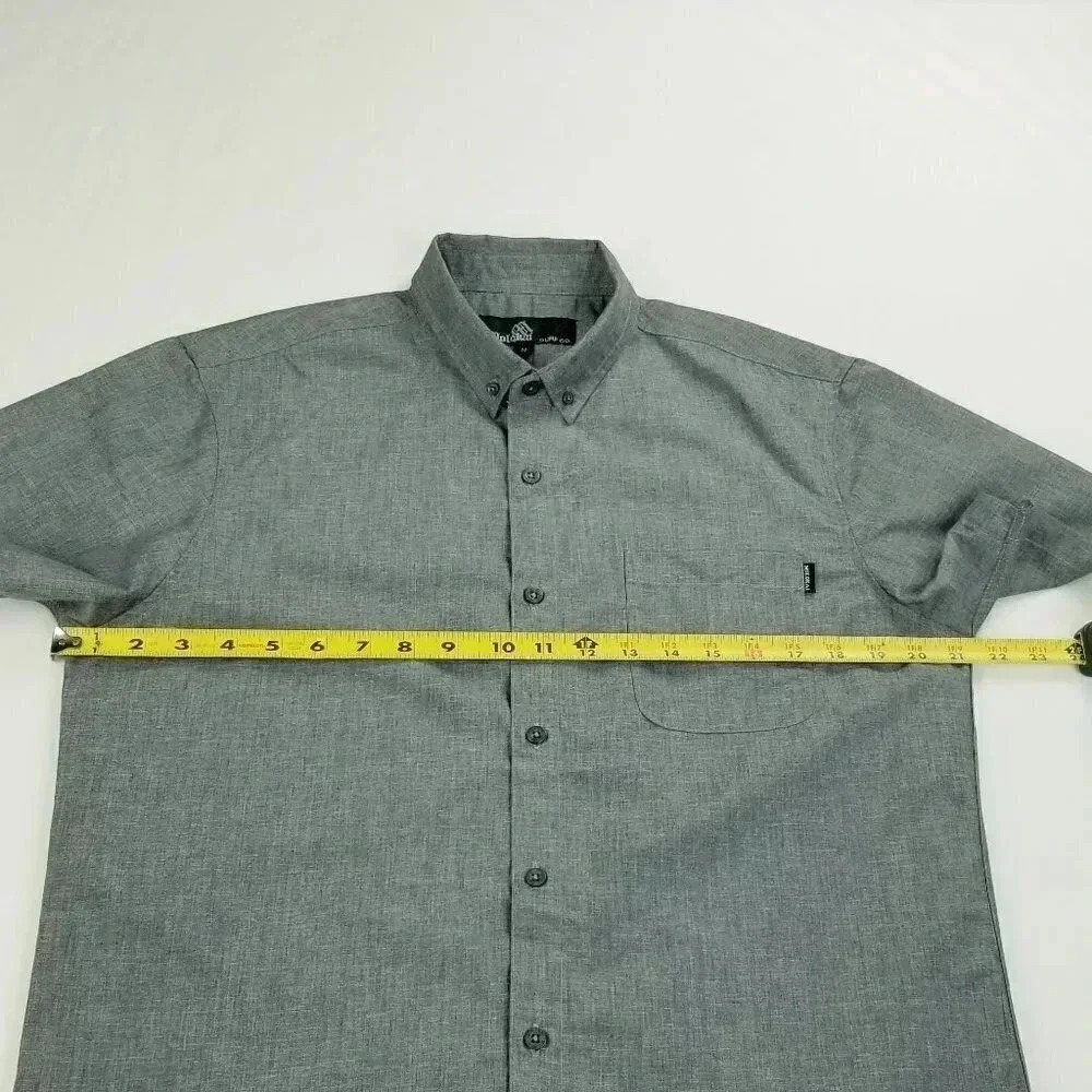 Molokai Surf Co. Medium Charcoal Gray Button Down… - image 2